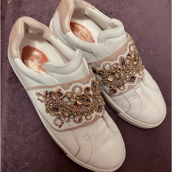 Rene Caovilla Embellished Crystal Sneakers, Size 36 - Picture 3 of 7